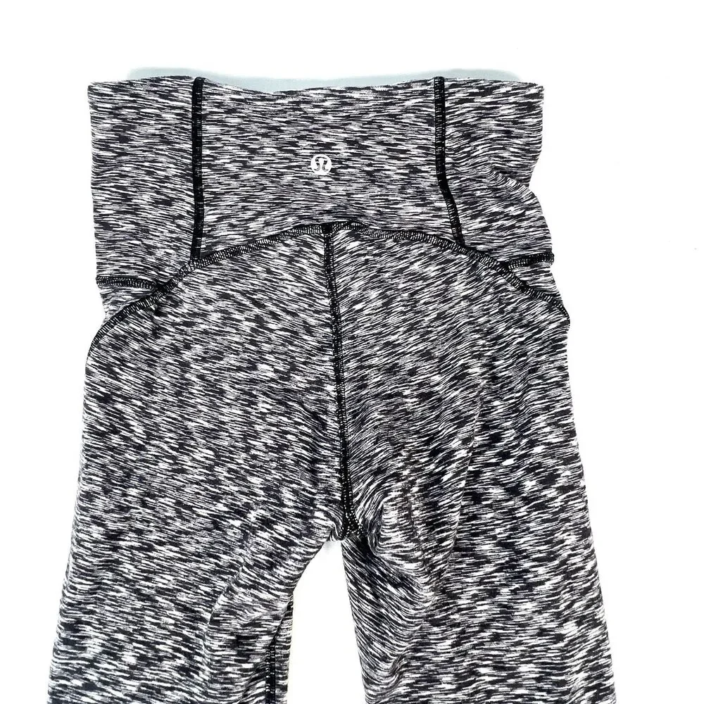 Lululemon Ready To Rulu Tights Spaced Out Space Dye Black & White Size 2